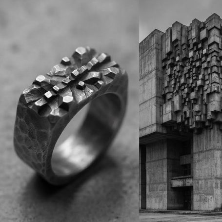 Anillo bloque 1 Plata Envejecida